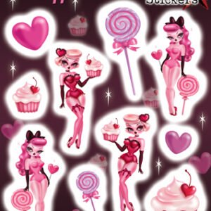 Cupcake Cuties Pin-up Girl Stickers/Mini Flirty Stickers