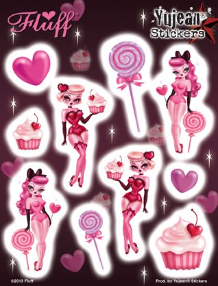 Cupcake Cuties Pin-up Girl Stickers/Mini Flirty Stickers